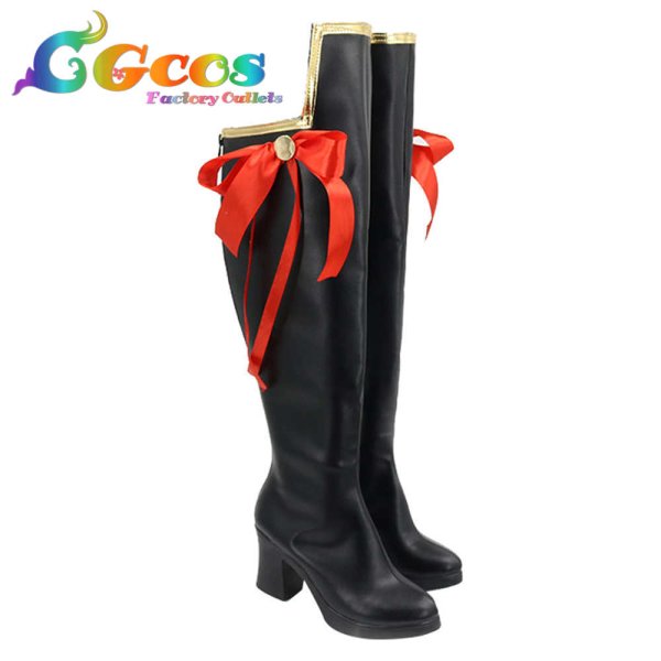 画像2: バーチャルYouTuber VTuber コスプレ靴 メリーウェザー Merryweather コスプレブーツ コスプレ衣装 (2)