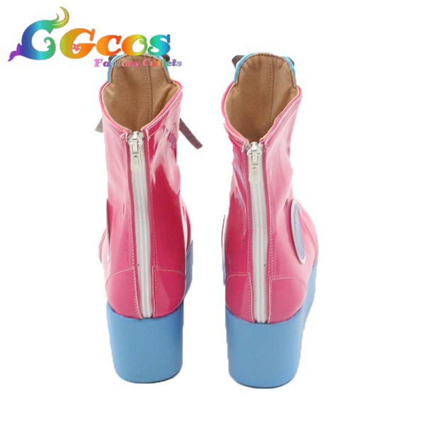 画像3: プロジェクトセカイ カラフルステージ!feat.初音ミク コスプレ靴 鳳えむ えむ隊員は調査中! POP IN MY HEART!! コスプレブーツ コスプレ衣装 (3)