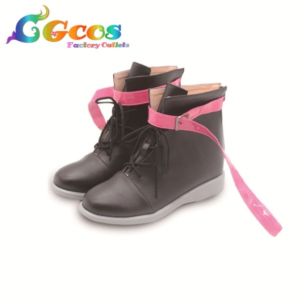 画像2: プロジェクトセカイ カラフルステージ!feat.初音ミク コスプレ靴 ビビッドクルー 白石杏 コスプレブーツ コスプレ衣装 (2)