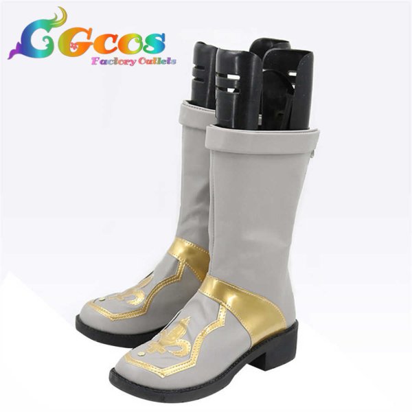 画像2: 決戦!平安京 コスプレ靴 月の極 綺月・愚者 白藏主 コスプレブーツ コスプレ衣装 (2)