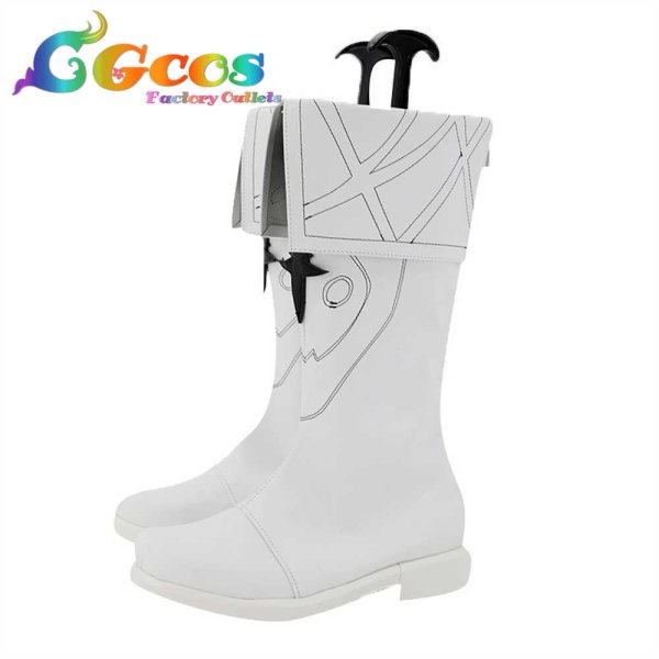 画像2: アークナイツ コスプレ靴 緘黙テキサス コスプレブーツ コスプレ衣装 (2)