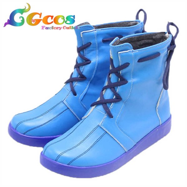 画像2: プロジェクトセカイ カラフルステージ!feat.初音ミク コスプレ靴 ビビッドソウル 青柳冬弥 コスプレブーツ コスプレ衣装 (2)