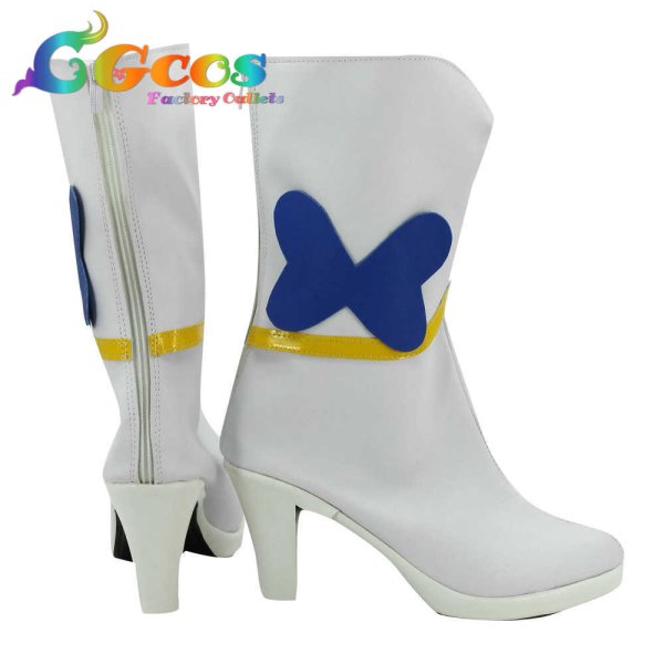 画像2: ハピネスチャージプリキュア! コスプレ靴 白雪ひめ 変身後 キュアプリンセス コスプレブーツ コスプレ衣装 (2)