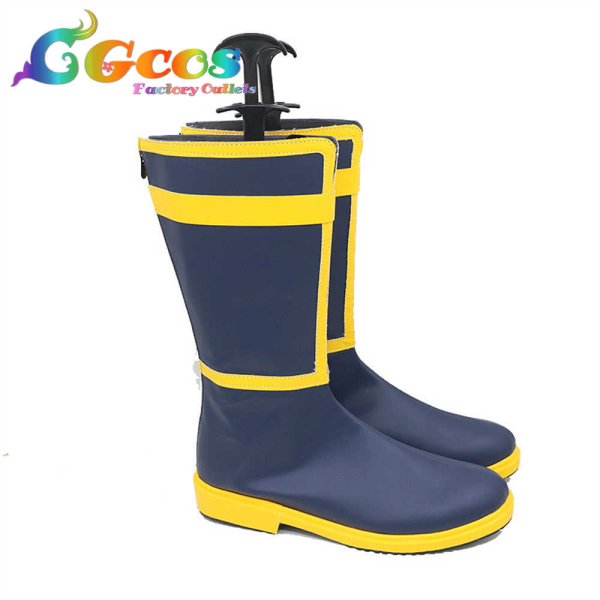 画像2: FAIRY TAIL コスプレ靴 ナツ・ドラグニル 星霊界服 コスプレブーツ コスプレ衣装 (2)