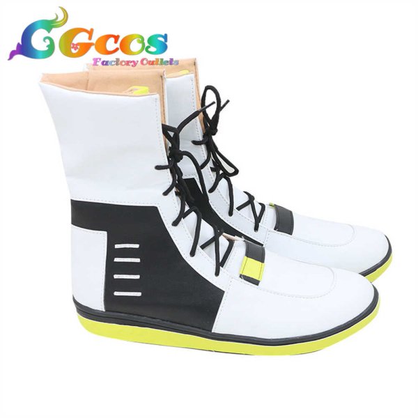 画像2: アークナイツ コスプレ靴 エクシア Exusiai KFCコラボ コスプレブーツ コスプレ衣装 (2)