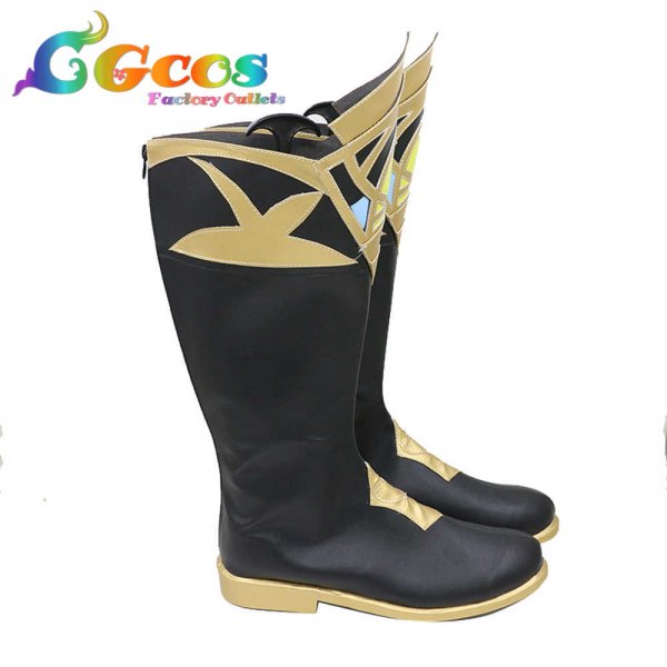 画像2: 原神 げんしん コスプレ靴 アルハイゼン コスプレブーツ コスプレ衣装 (2)