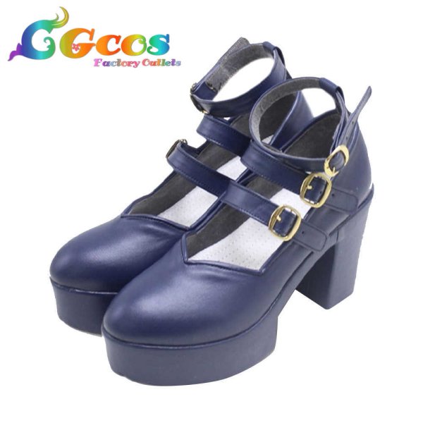 画像2: バーチャルYouTuber Vtuber コスプレ靴 Meloco Kyoran 狂蘭メロコ コスプレブーツ コスプレ衣装 (2)