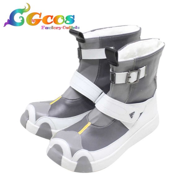 画像2: アークナイツ コスプレ靴 オーロラ Aurora コスプレブーツ コスプレ衣装 (2)