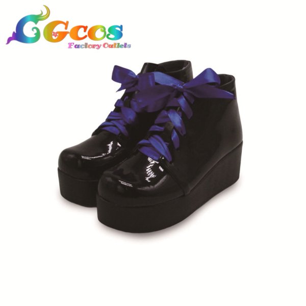 画像2: バーチャルYouTuber VTuber コスプレ靴 月ノ美兎 地雷系 コスプレブーツ コスプレ衣装 (2)