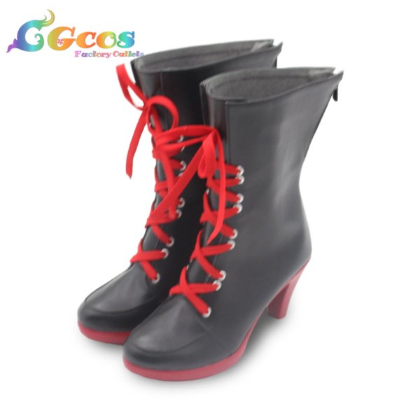 画像2: ブルーアーカイブ コスプレ靴 狐坂ワカモ コスプレブーツ コスプレ衣装 (2)