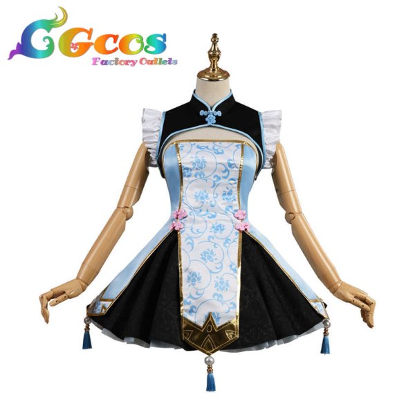 画像2: Re:ゼロから始める異世界生活 レム 中華風ロリータドレス コスプレ衣装 (2)