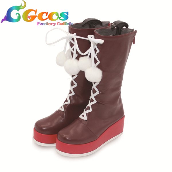 画像2: プロジェクトセカイ カラフルステージ!feat.初音ミク コスプレ靴 花里みのり スイートクイーンドレス コスプレブーツ コスプレ衣装 (2)