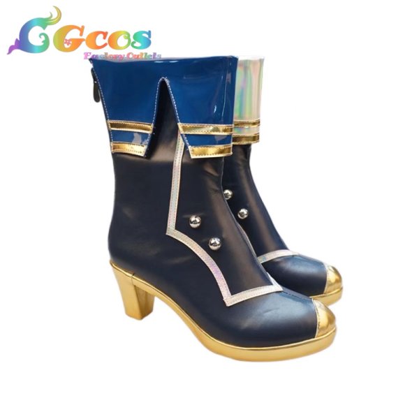 画像2: バーチャルYouTuber Vtuber コスプレ靴 相羽ういは FANTASIA コスプレブーツ コスプレ衣装 (2)