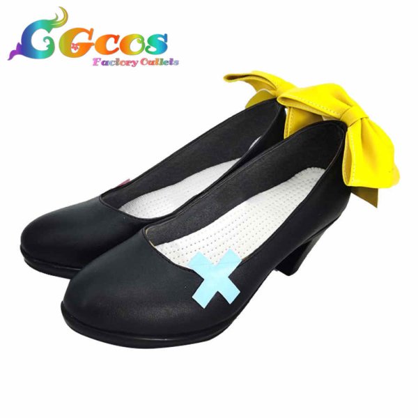 画像2: バーチャルYouTuber　Vtuber　コスプレ靴　兎鞠まり　コスプレブーツ　コスプレ衣装 (2)