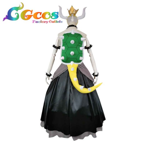 画像2: スーパーマリオ クッパ姫 コスプレ衣装 (2)