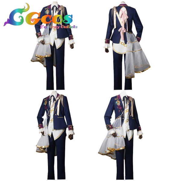 画像2: あんさんぶるスターズ! 乙狩アドニス 紫之創 白鳥藍良 天満光 ドーリーナイト衣装 コスプレ衣装 (2)