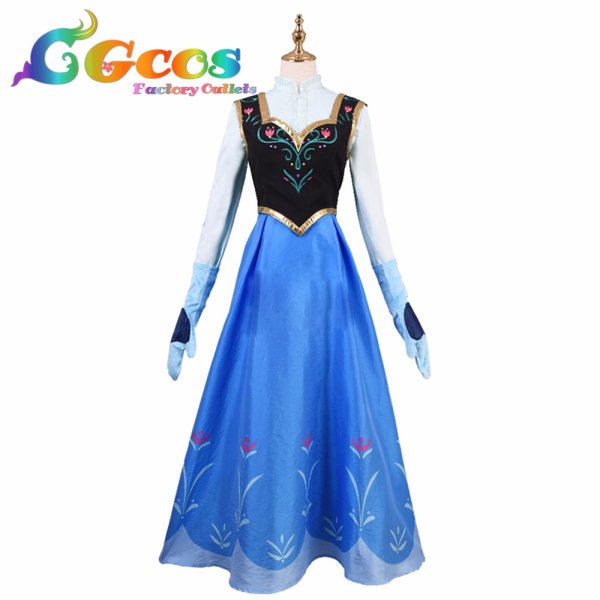 画像3: アナと雪の女王 Frozen アナ  Princess Anna of arendelle コスプレ衣装 (3)