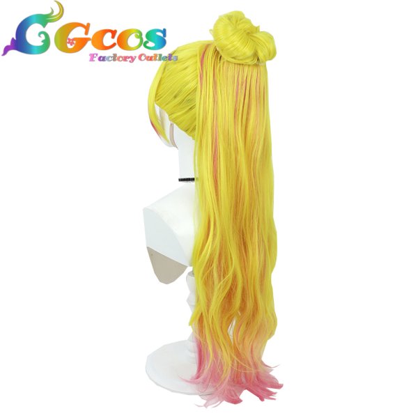 画像2: Go!プリンセスプリキュア ウィッグ 春野はるか キュアフローラ 変身後 コスプレ衣装 (2)