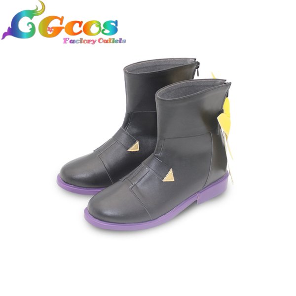 画像3: バーチャルYouTuber　Vtuber　コスプレ靴　紫咲シオン　ブライト衣装　コスプレブーツ　コスプレ衣装 (3)