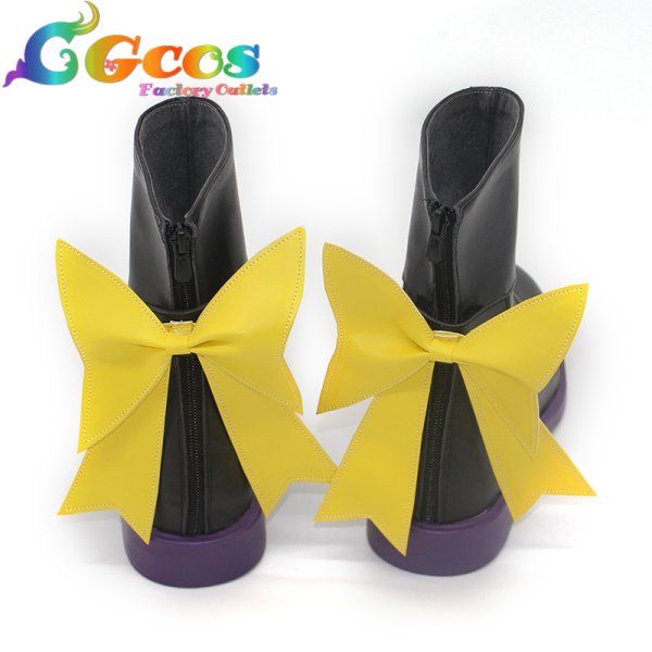 画像2: バーチャルYouTuber　Vtuber　コスプレ靴　紫咲シオン　ブライト衣装　コスプレブーツ　コスプレ衣装 (2)