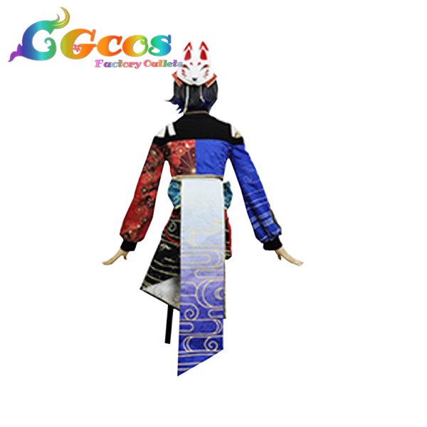 画像3: プロジェクトセカイ カラフルステージ!feat.初音ミク 白石杏 侍る白狐の衣 コスプレ衣装 (3)