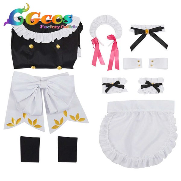 画像4: Fate/Grand Order FGO カーマ ミステイク メイド コスプレ衣装 (4)