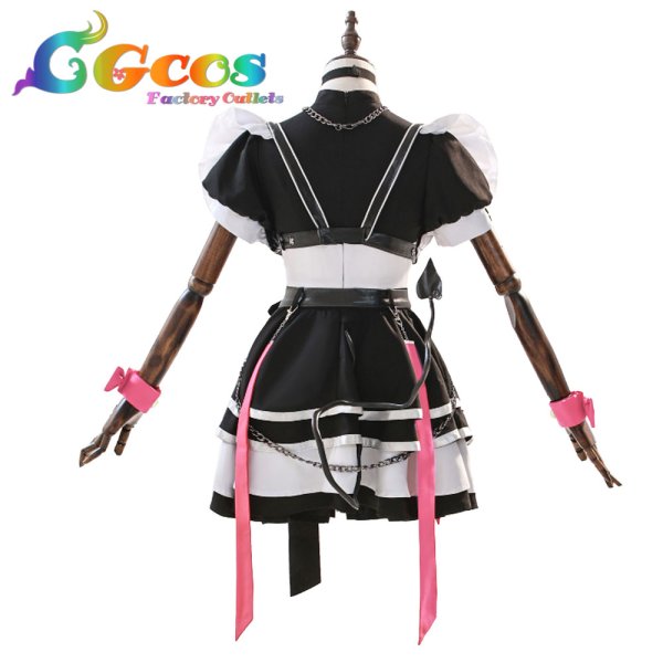 画像2: バーチャルYouTuber VTuber 常闇トワ メイド服 コスプレ衣装 (2)