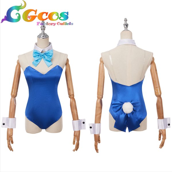 画像2: ブルーアーカイブ 飛鳥馬トキ バニーガール コスプレ衣装 (2)