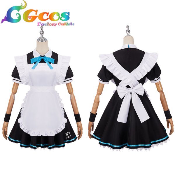 画像2: ブルーアーカイブ 天童アリス メイド服 コスプレ衣装 (2)