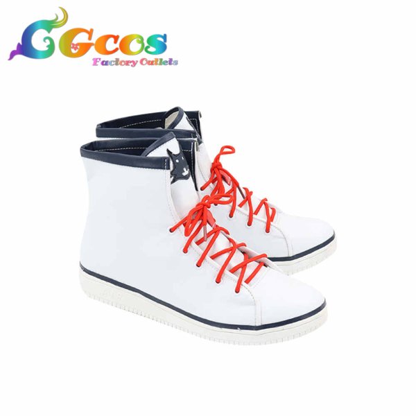 画像2: バーチャルYouTuber　VTuber　コスプレ靴　大神ミオ　コスプレブーツ　コスプレ衣装 (2)