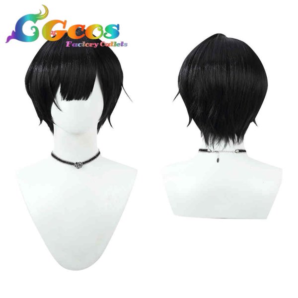 画像3: バーチャルYouTuber VTuber ウィッグ 葛葉 くずは 黒髪 コスプレ衣装 (3)