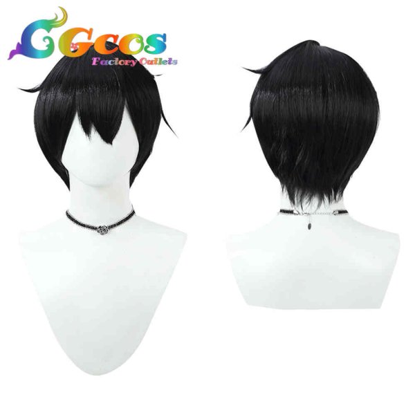 画像2: バーチャルYouTuber VTuber ウィッグ 葛葉 くずは 黒髪 コスプレ衣装 (2)