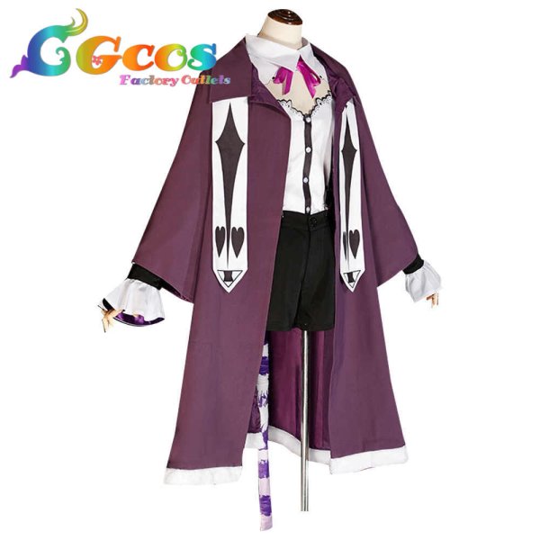 画像2: バーチャルYouTuber VTuber 猫又おかゆ チェシャ猫衣装 コスプレ衣装 (2)