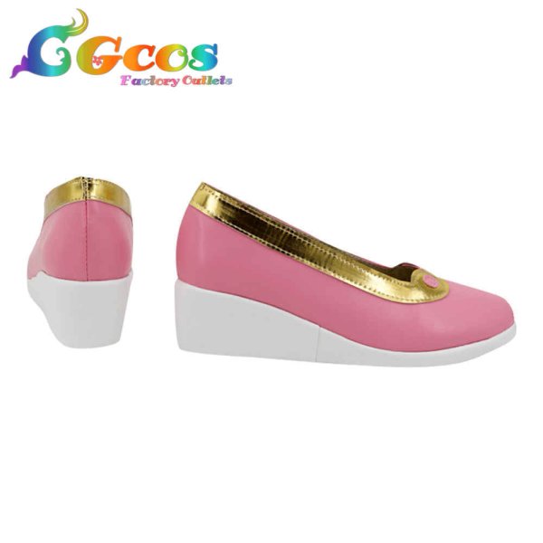 画像2: バーチャルYouTuber　VTuber　コスプレ靴　桃鈴ねね　初期　コスプレブーツ　コスプレ衣装 (2)