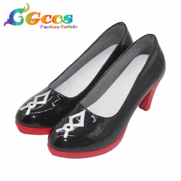 画像2: バーチャルYouTuber　VTuber　コスプレ靴　ネリッサ・レイヴンクロフト　Nerissa Ravencroft　初期2D　コスプレブーツ　コスプレ衣装 (2)