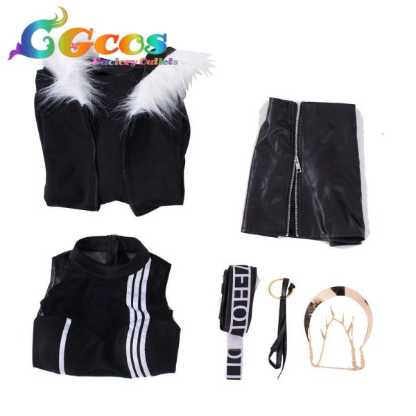 画像6: バーチャルYouTuber VTuber 獅白ぼたん コスプレ衣装 (6)