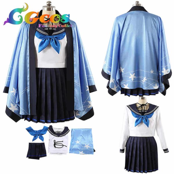 画像4: ブルーアーカイブ 桐生キキョウ コスプレ衣装 (4)