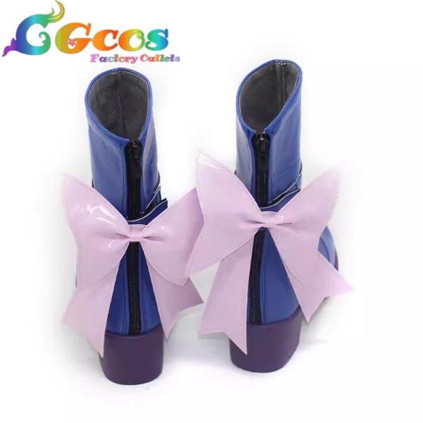 画像2: バーチャルYouTuber　Vtuber　コスプレ靴　ブライト衣装　猫又おかゆ　コスプレブーツ　コスプレ衣装 (2)