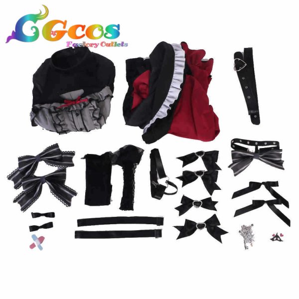 画像4: バーチャルYouTuber VTuber 沙花叉クロヱ 地雷系衣装 コスプレ衣装 (4)