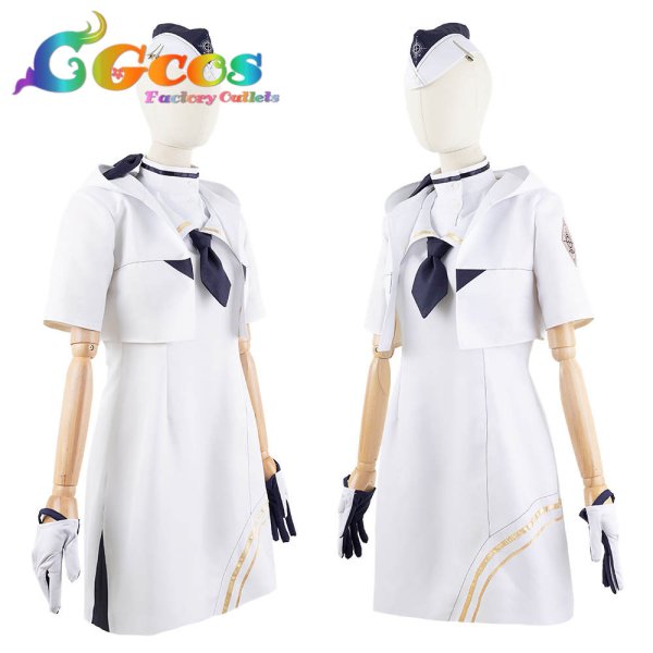 画像2: ブルーアーカイブ 最終編 オペレーター衣装 明星ヒマリ 鬼方カヨコ 奥空アヤネ 天雨アコ 由良木モモカ コスプレ衣装 (2)