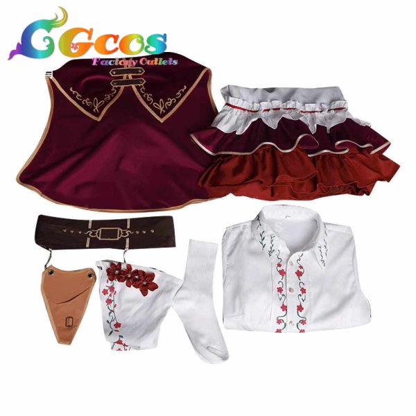 画像3: プロジェクトセカイ カラフルステージ!feat.初音ミク 小豆沢こはね 赤ずきんのおでかけドレス コスプレ衣装 (3)