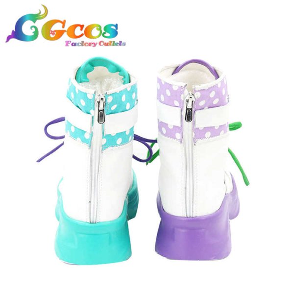 画像3: バーチャルYouTuber Vtuber コスプレ靴 常闇トワ 白衣装 コスプレブーツ コスプレ衣装 (3)