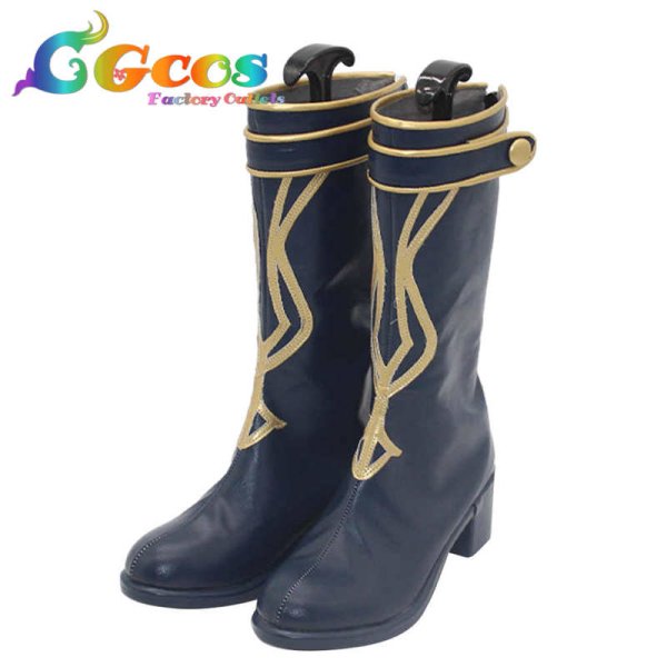 画像2: プロジェクトセカイ カラフルステージ!feat.初音ミク　コスプレ靴　ジェリーフィッシュ・タキシード　舞台裏の錬金術師　神代類　コスプレブーツ　コスプレ衣装 (2)