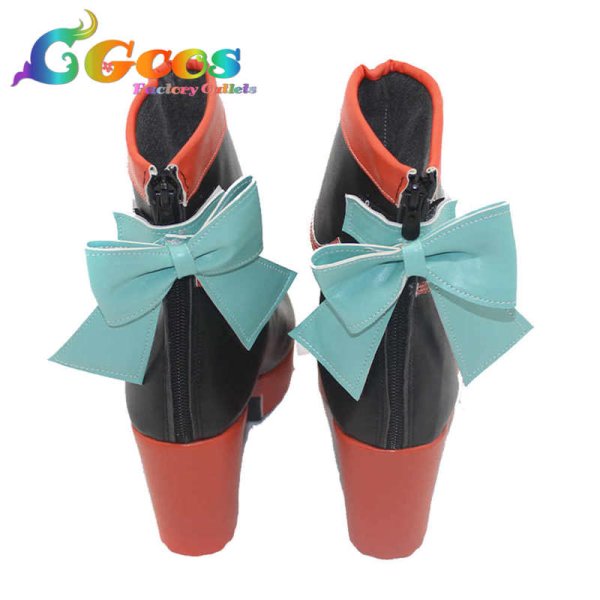 画像3: VOCALOID　コスプレ靴　初音ミク　ハロウィン衣装　コスプレブーツ　コスプレ衣装 (3)