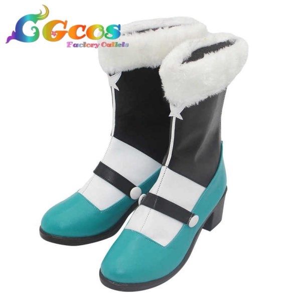 画像2: プロジェクトセカイ カラフルステージ!feat.初音ミク　コスプレ靴　チューン・ショウタイム　草薙寧々　コスプレブーツ　コスプレ衣装 (2)