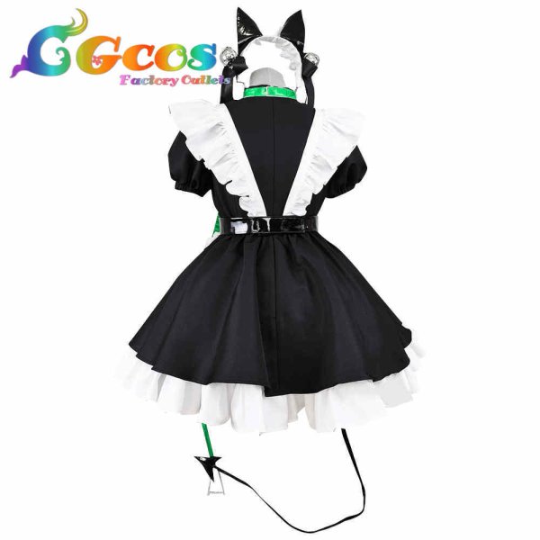 画像2: バーチャルYouTuber VTuber 阿? アザ Aza メイド服 コスプレ衣装 (2)