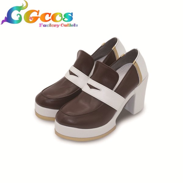 画像2: ウマ娘プリティーダービー　コスプレ靴　キングヘイロー　白く気高き激励の装　応援団衣装　コスプレブーツ　コスプレ衣装 (2)