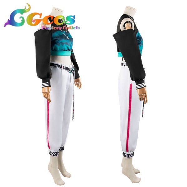 画像2: プロジェクトセカイ カラフルステージ!feat.初音ミク　アライブ・ストリート　Brand New Style　白石杏　コスプレ衣装 (2)