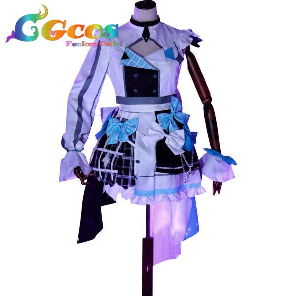 画像3: バーチャルYouTuber VTuber ブライト衣装 七詩ムメイ がうる・ぐら 一伊那尓栖 セレス・ファウナ コスプレ衣装 (3)