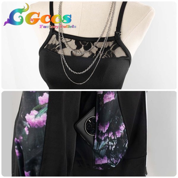 画像7: 「一部在庫あり」プロジェクトセカイ カラフルステージ! feat. 初音ミク 25時、ナイトコードで。 プロセカコラボ衣装 暁山瑞希 コスプレ衣装 (7)